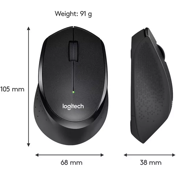 Logitech M330 SILENT PLUS Wireless Mouse, 2.4GHz with USB Nano Receiver - 2